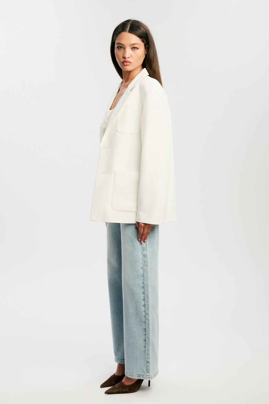 HALIA OVERSIZED BLAZER in colour ORCHIDWHT
