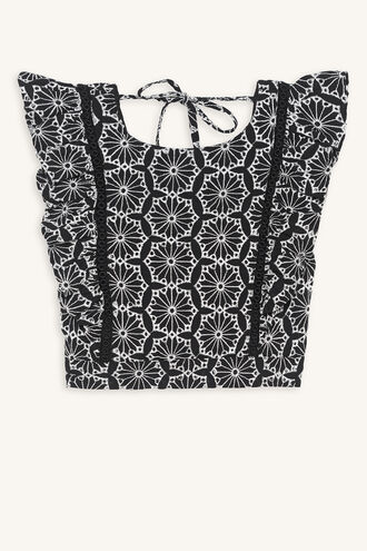 JULIET TIE TOP in colour CAVIAR