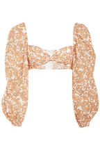 PAISLEY TOP in colour AMBER BROWN