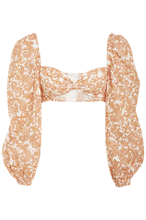PAISLEY TOP in colour AMBER BROWN