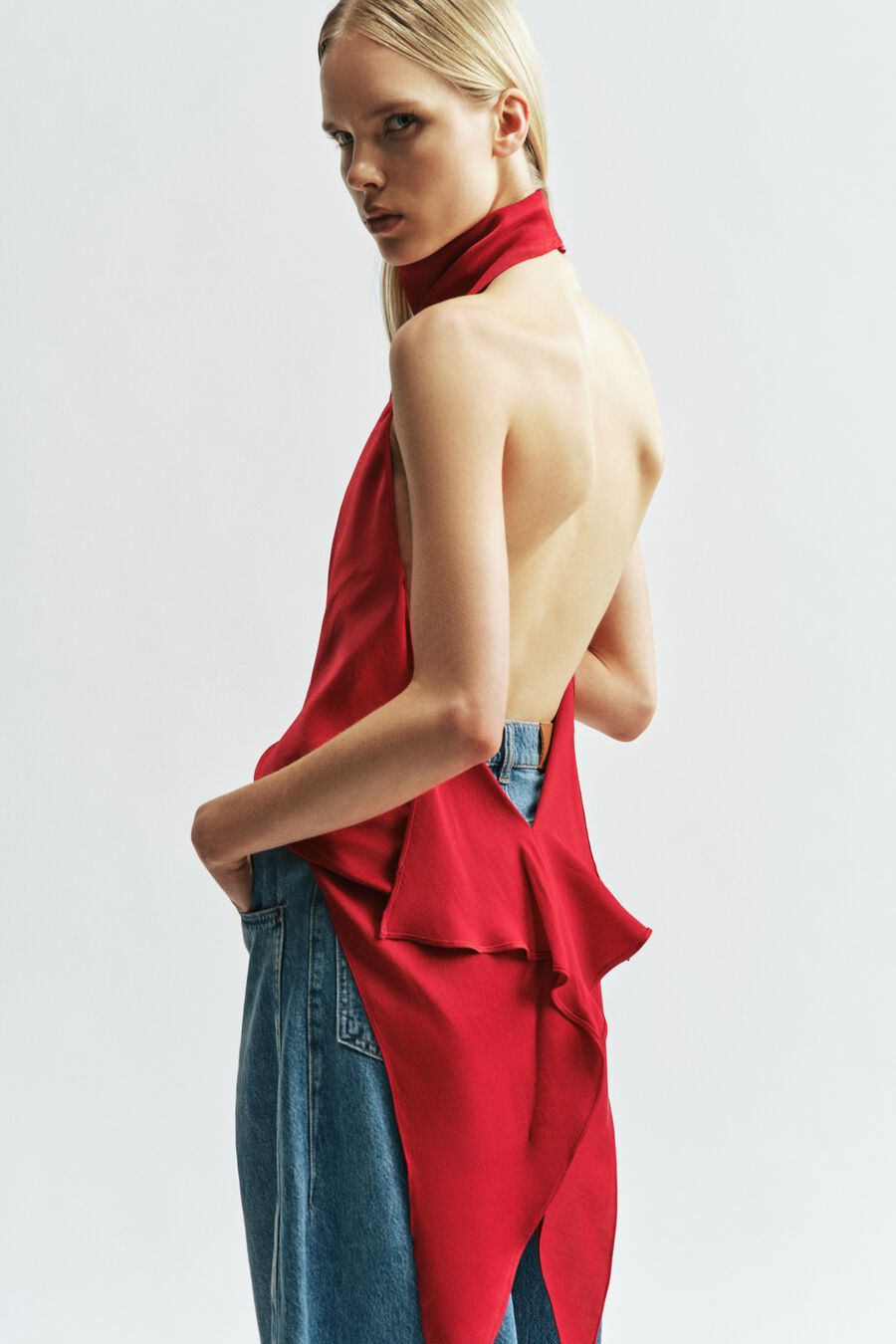 Sunella High Neck Halter Top