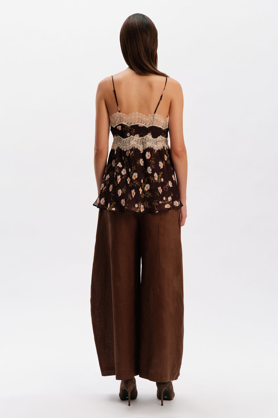Samira Lace Detail Printed Top
