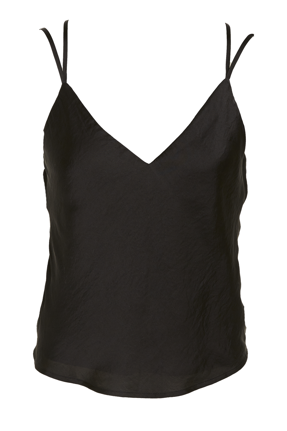 DRAWSTRING CAMI in colour CAVIAR