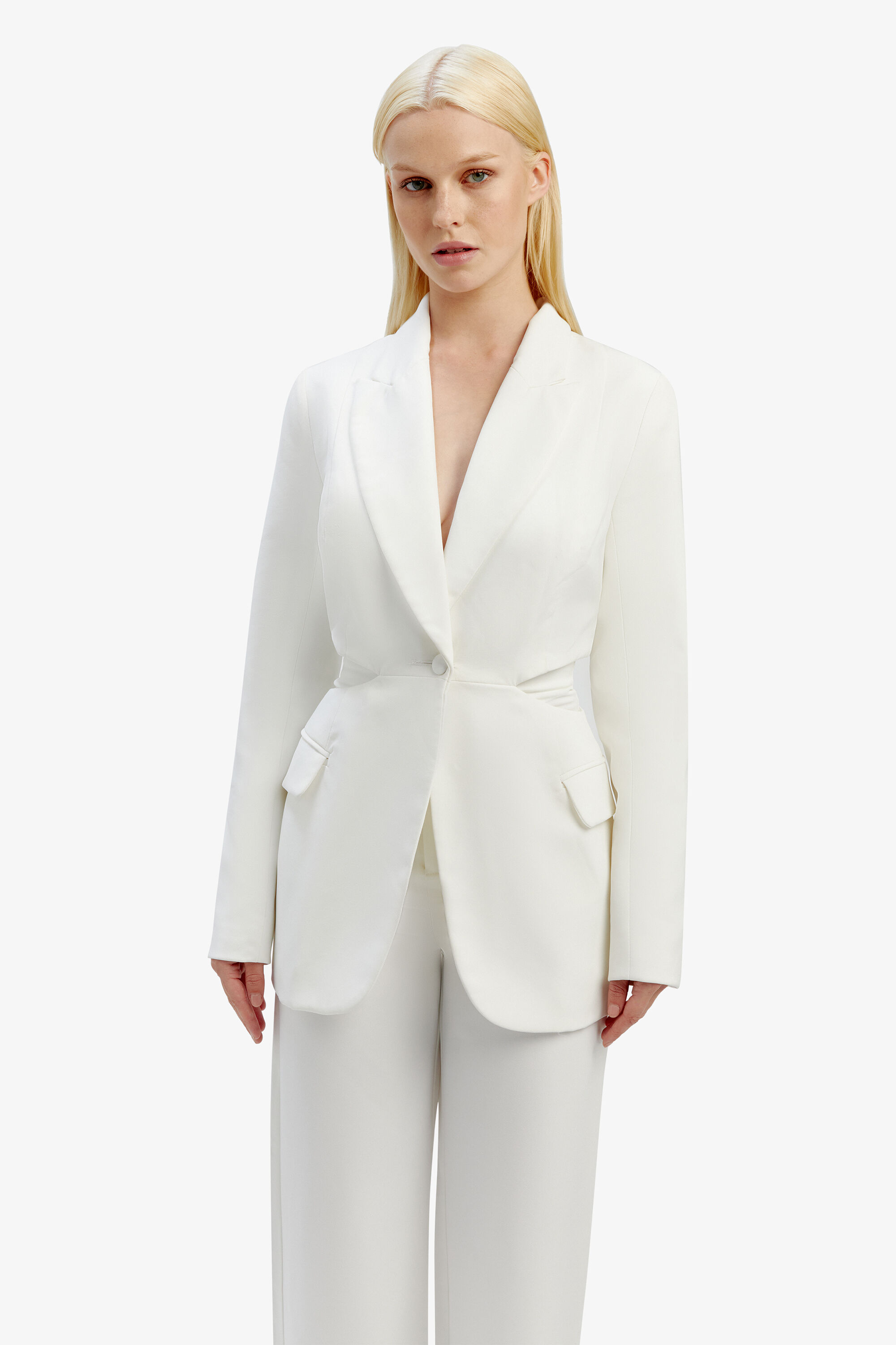 Cassian Cut Out Blazer In Ivory Bardot