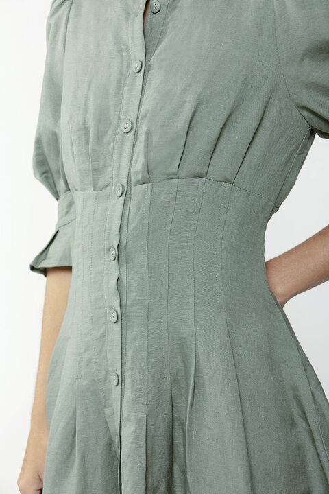 AURORA MINI DRESS in colour IVY GREEN