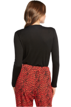 WRAP OVER BODYSUIT in colour CAVIAR