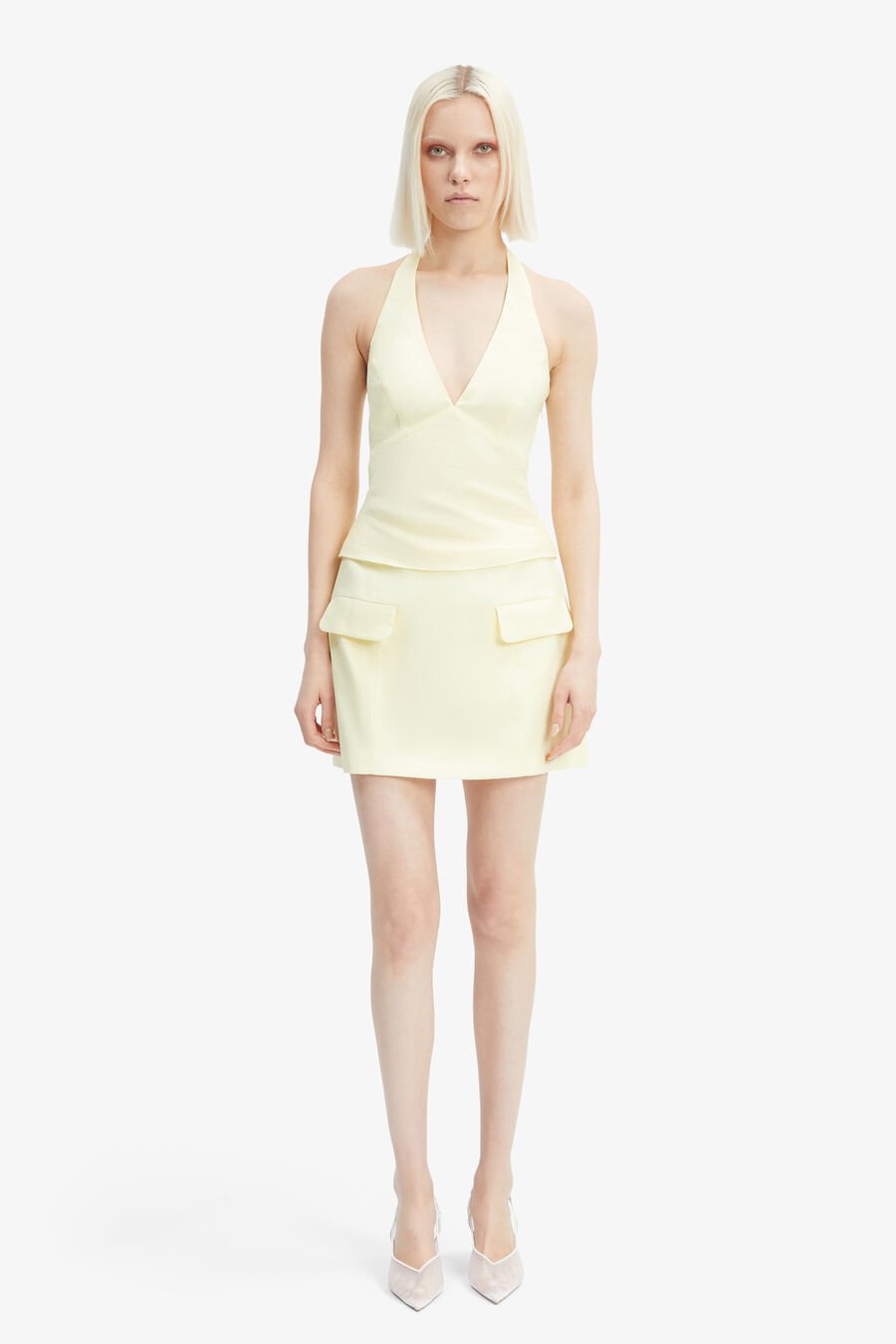 Paola Halter Linen Top