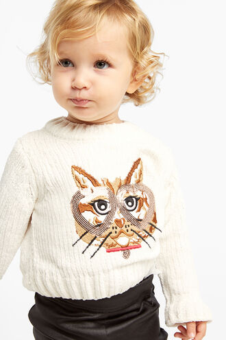 CAT EYES SWEATER in colour WHISPER WHITE