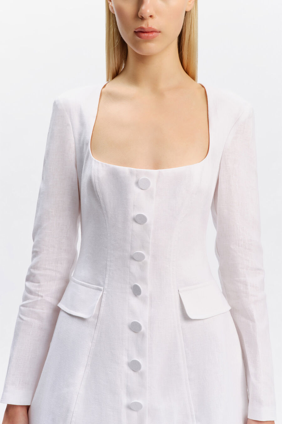 Alyson Hourglass Linen Dress