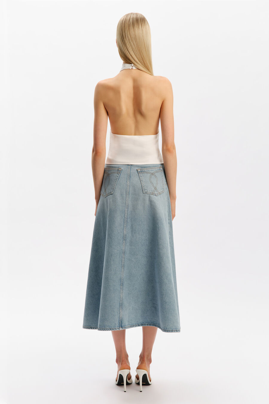 Joslyn High Neck Satin Top