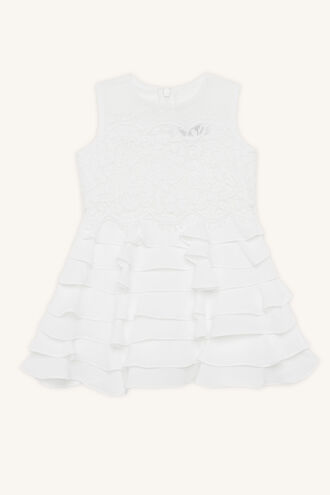 SIENNA TIERED DRESS in colour CLOUD DANCER