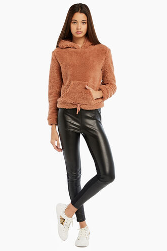 TALITA PU PANT in colour JET BLACK