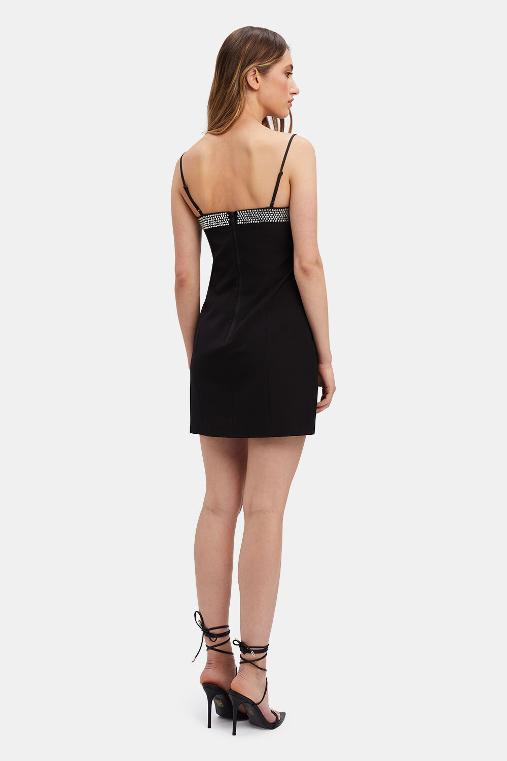 JOELENE MINI DRESS in colour CAVIAR