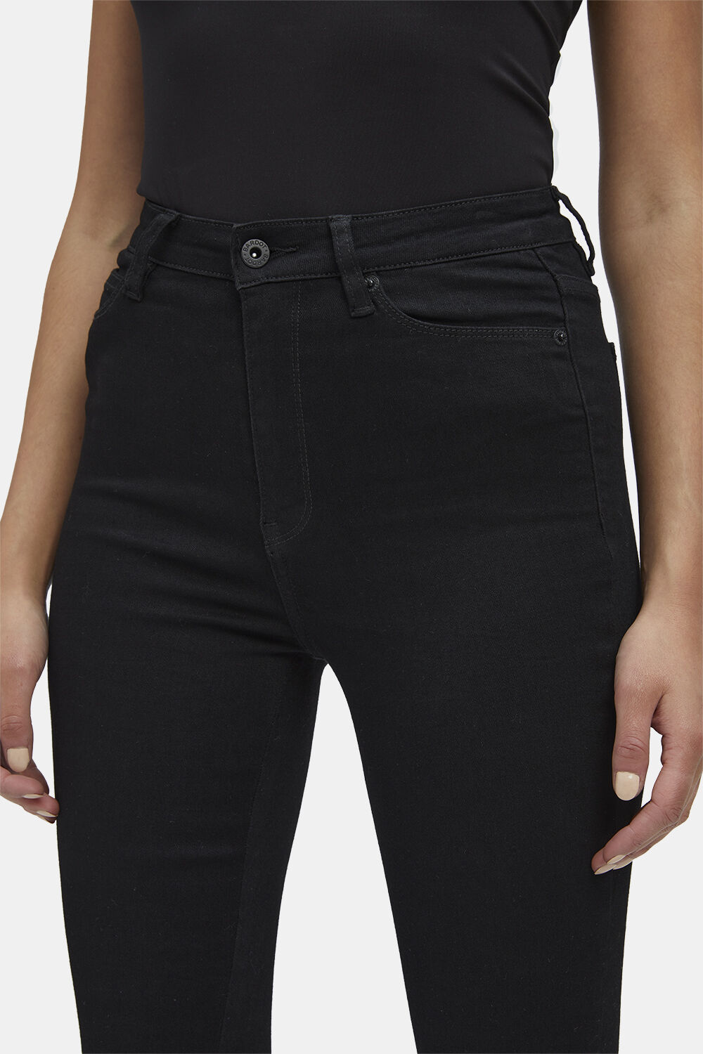 SPLIT HEM JEAN in colour CAVIAR