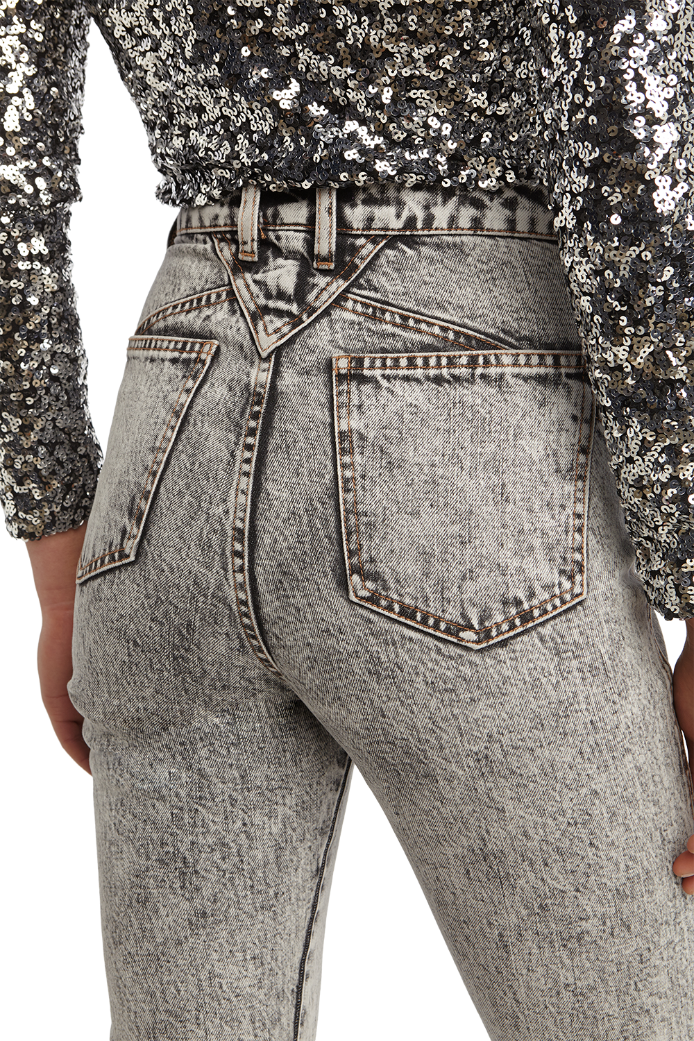 ACID WASH SLIM JEAN in colour JET SET