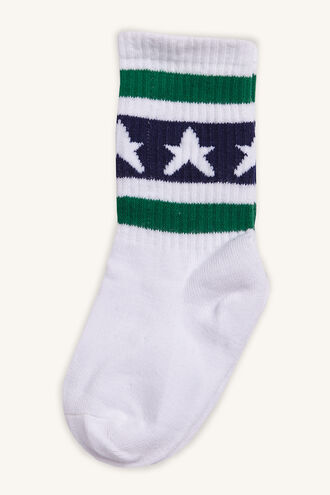 STRIPE BOYS SOCK in colour BRIGHT WHITE