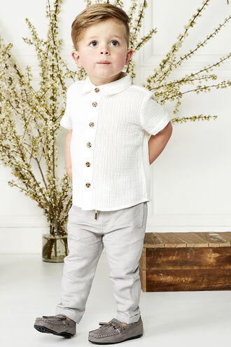 OWEN S/S LINEN SHIRT in colour BRIGHT WHITE