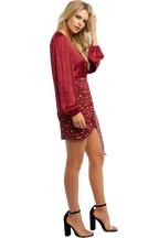 ELENA TIE BLOUSE in colour DRY ROSE