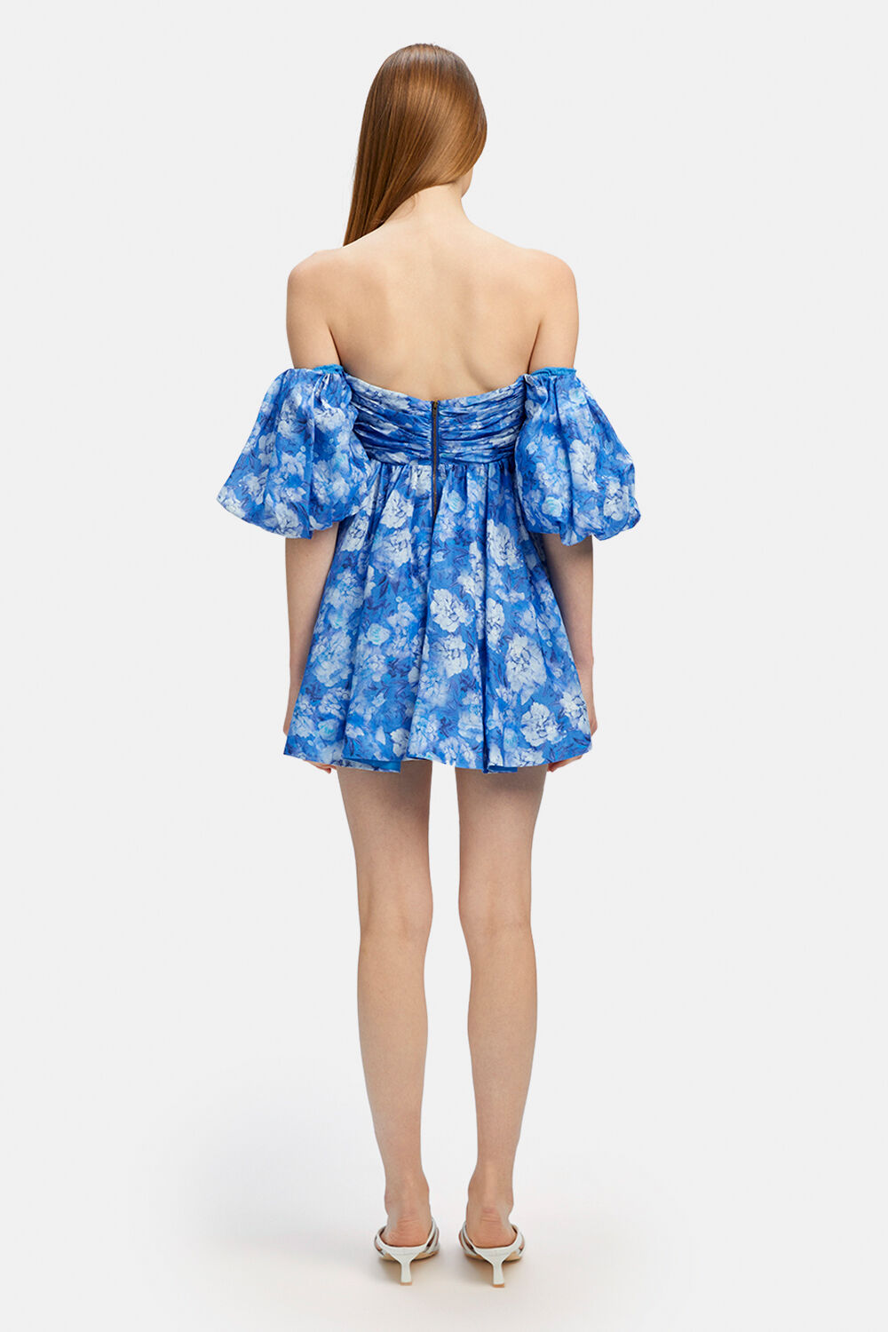 KALI TUCK MINI DRESS in colour ROYAL BLUE