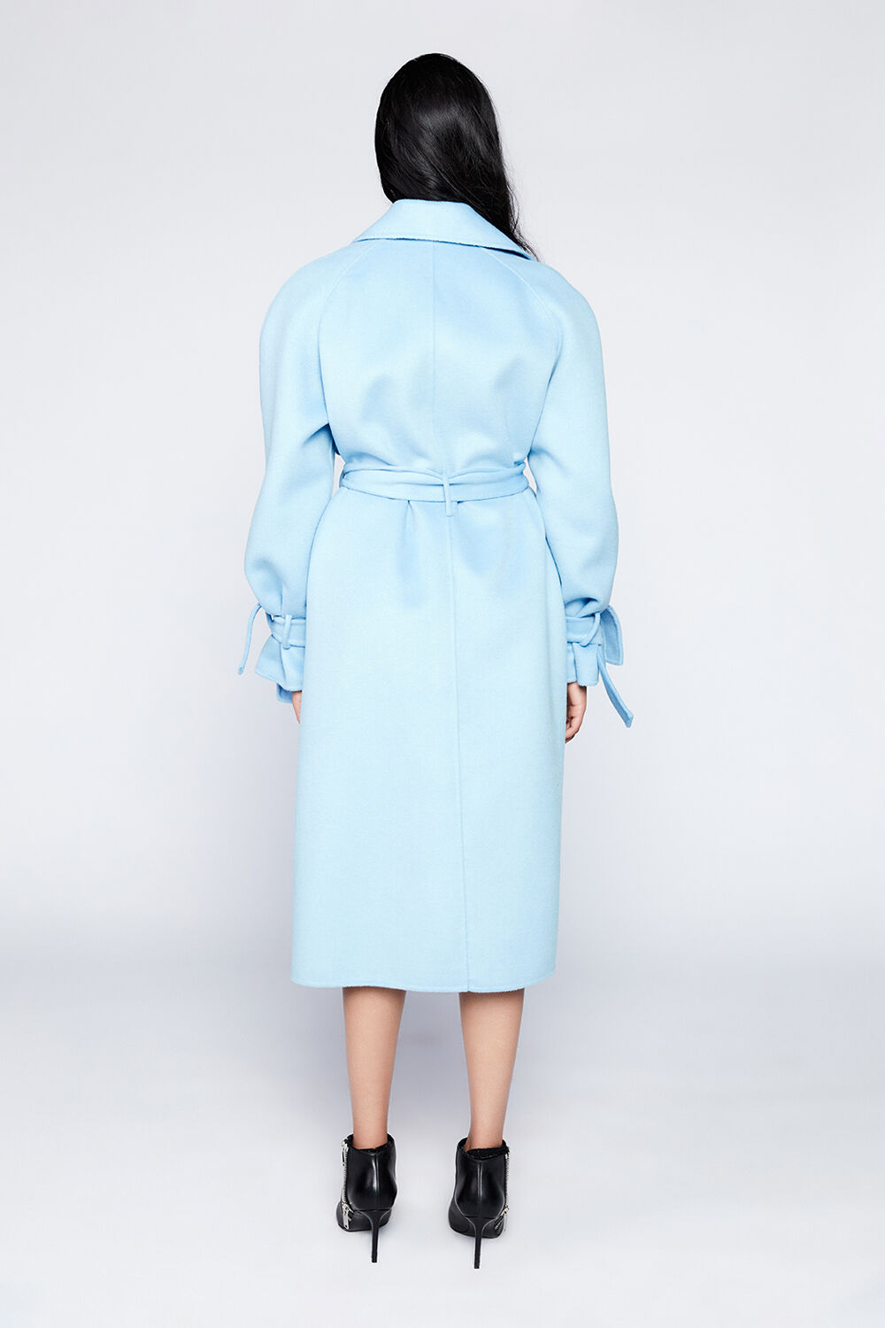 WOOL-RICH OVERSIZED TRENCH COAT in colour CROWN BLUE