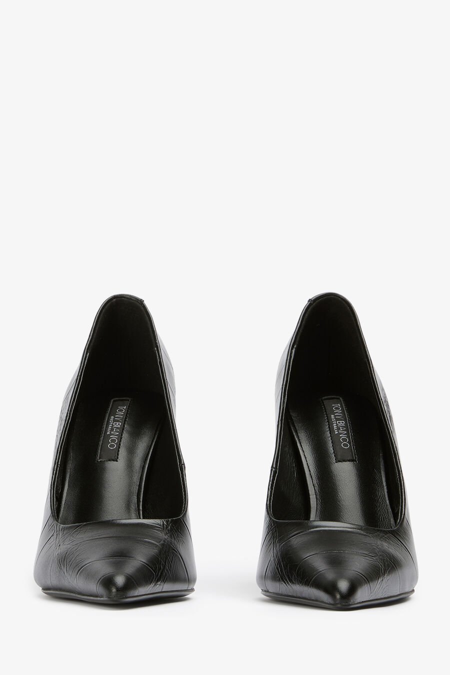 Tony Bianco Niki Black Croc Heels