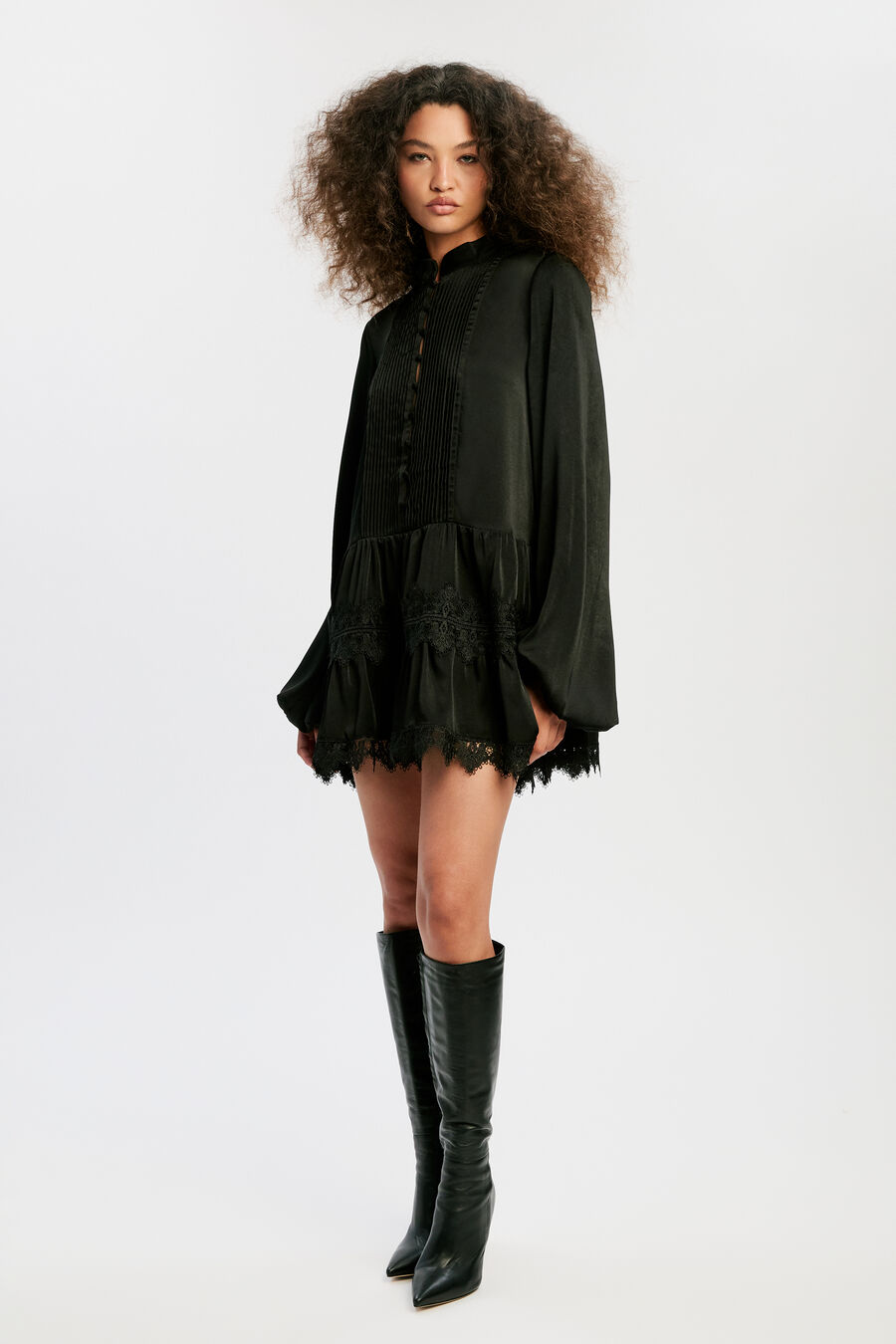 ANTONIA LACE TRIM MINI DRESS