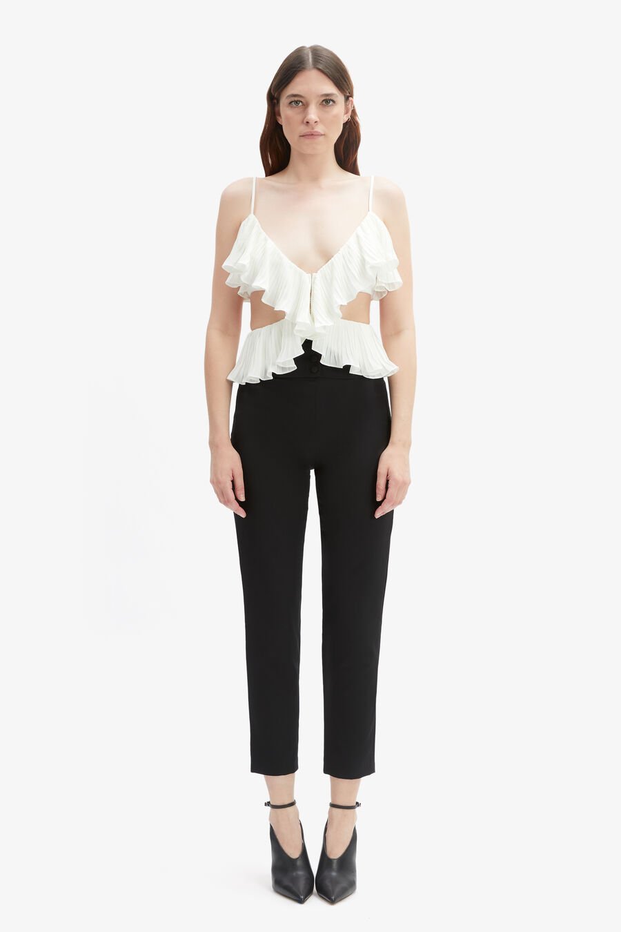 Ilara Pleated Cut Out Top