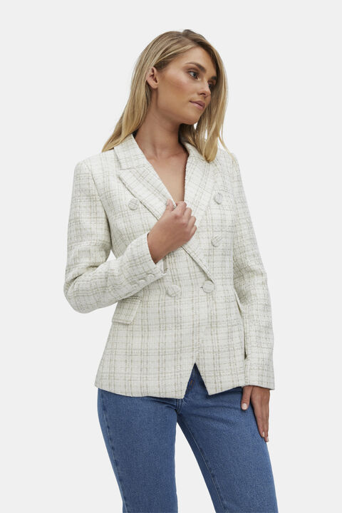 RAMONE BOUCLE BLAZER in colour CAVIAR