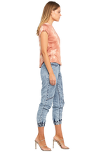 SOFT TIE DYE TEE in colour DUSTY CORAL