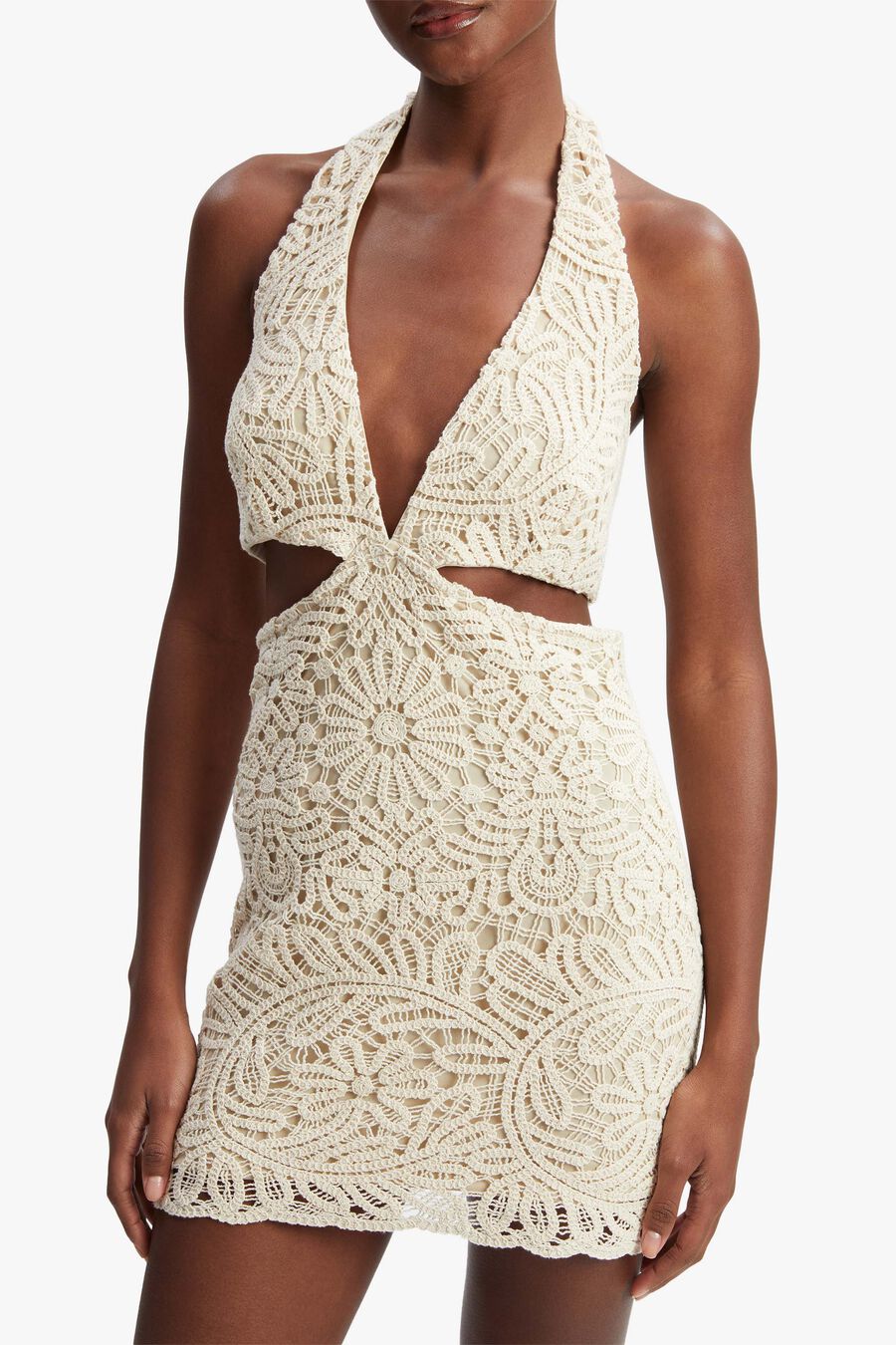 Arias Crochet Mini Dress