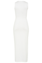 SARA KNIT MAXI DRESS in colour CLOUD DANCER