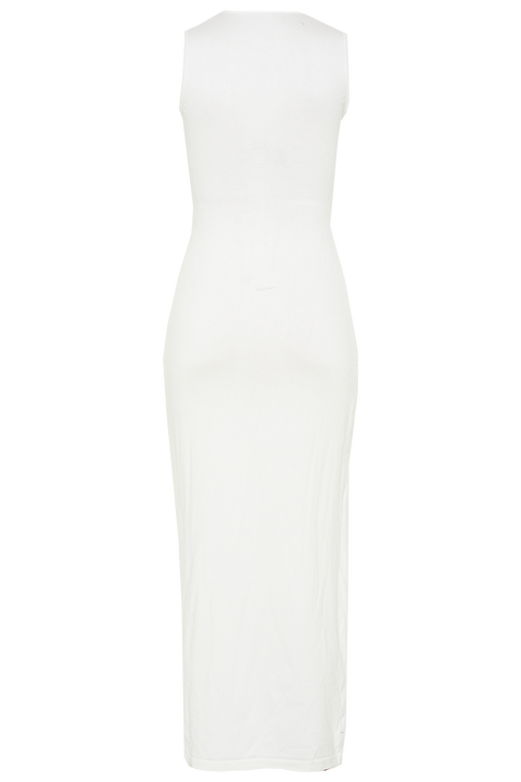 SARA KNIT MAXI DRESS in colour CLOUD DANCER