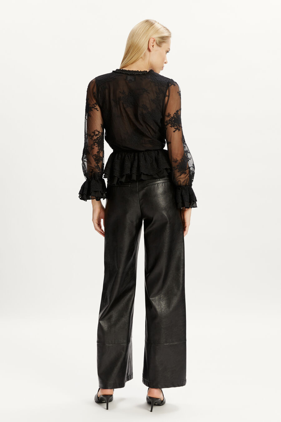 Natoli Embroidered Mesh Blouse