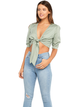 TIFFANY TIE TOP in colour ICEBERG GREEN