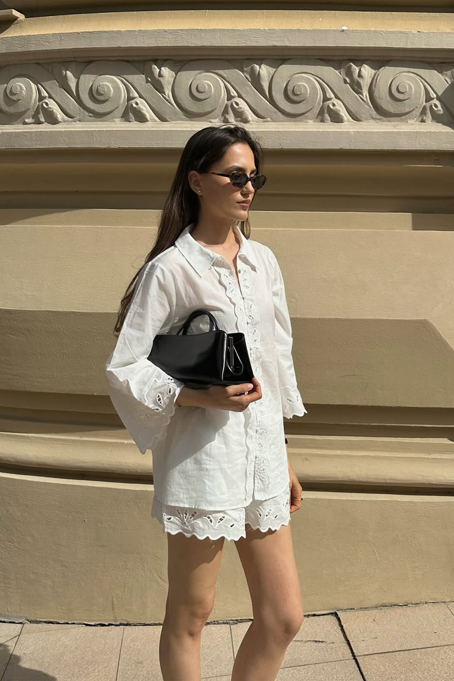 Aleria Cotton Shirt With Trim