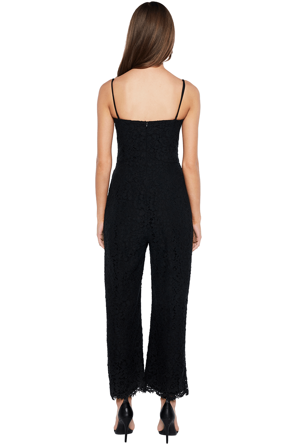 Sienna Lace Jumpsuit in Black | Bardot