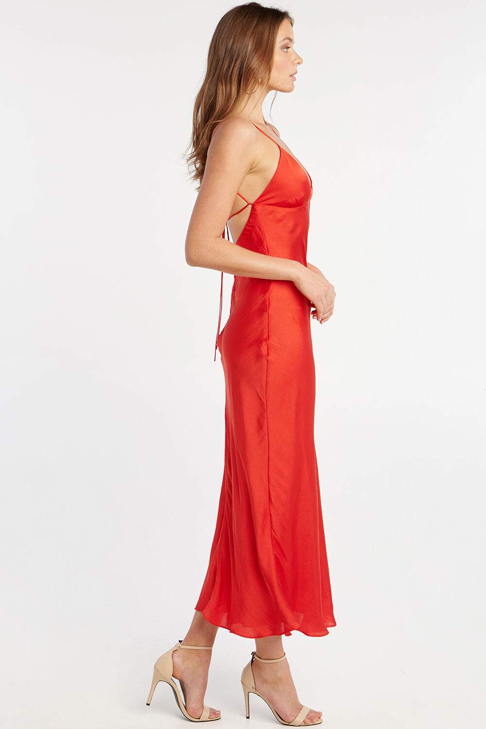 red dress bardot