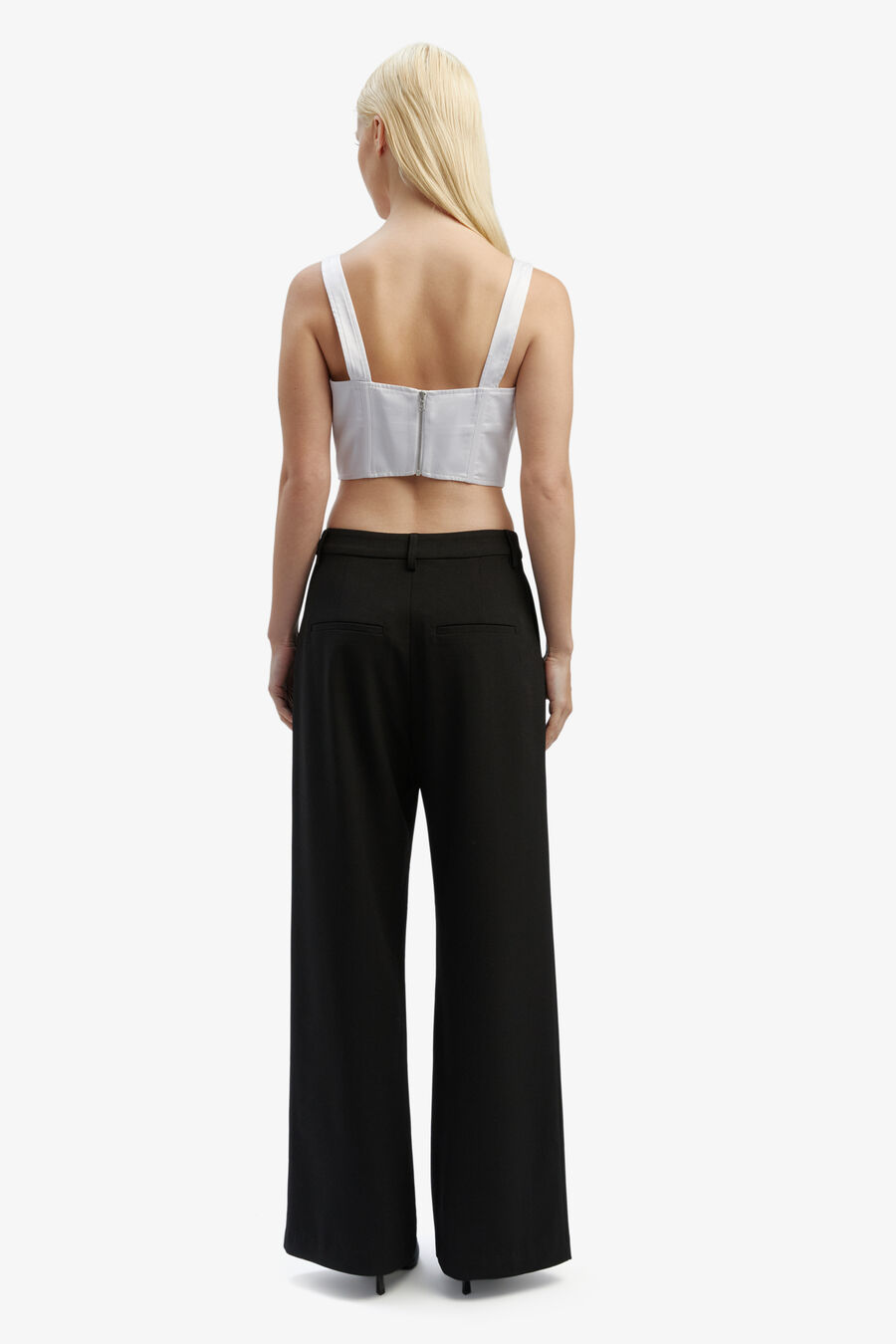 SATIN CORSET BUSTIER in colour ORCHIDWHT