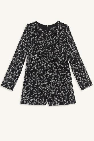 KASEY KNOT PLAYSUIT in colour CAVIAR