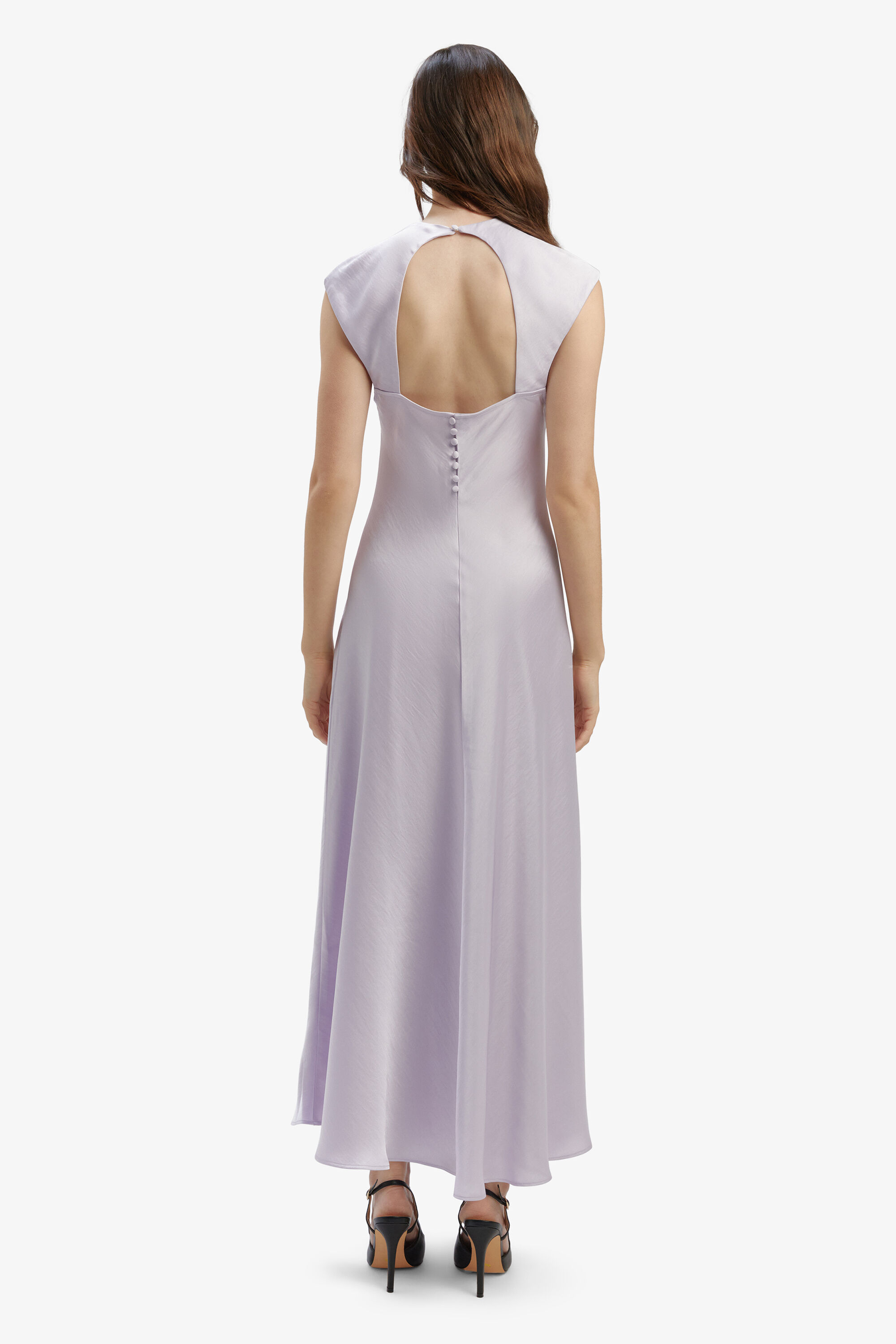 Peggy A line Slip Dress In Soft Lilac Bardot