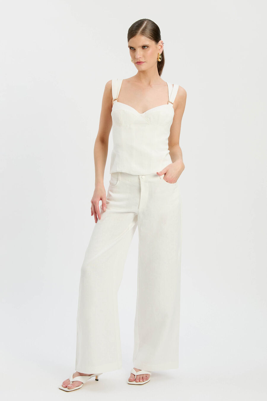 Serafina Linen Mid Rise Pant