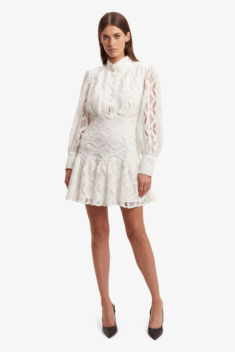 REMY LACE DRESS in colour CLOUD DANCER