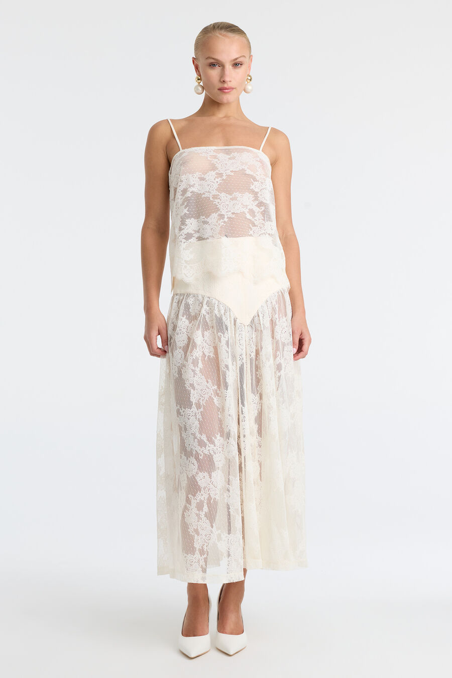 Hildie High Waisted Midi Skirt