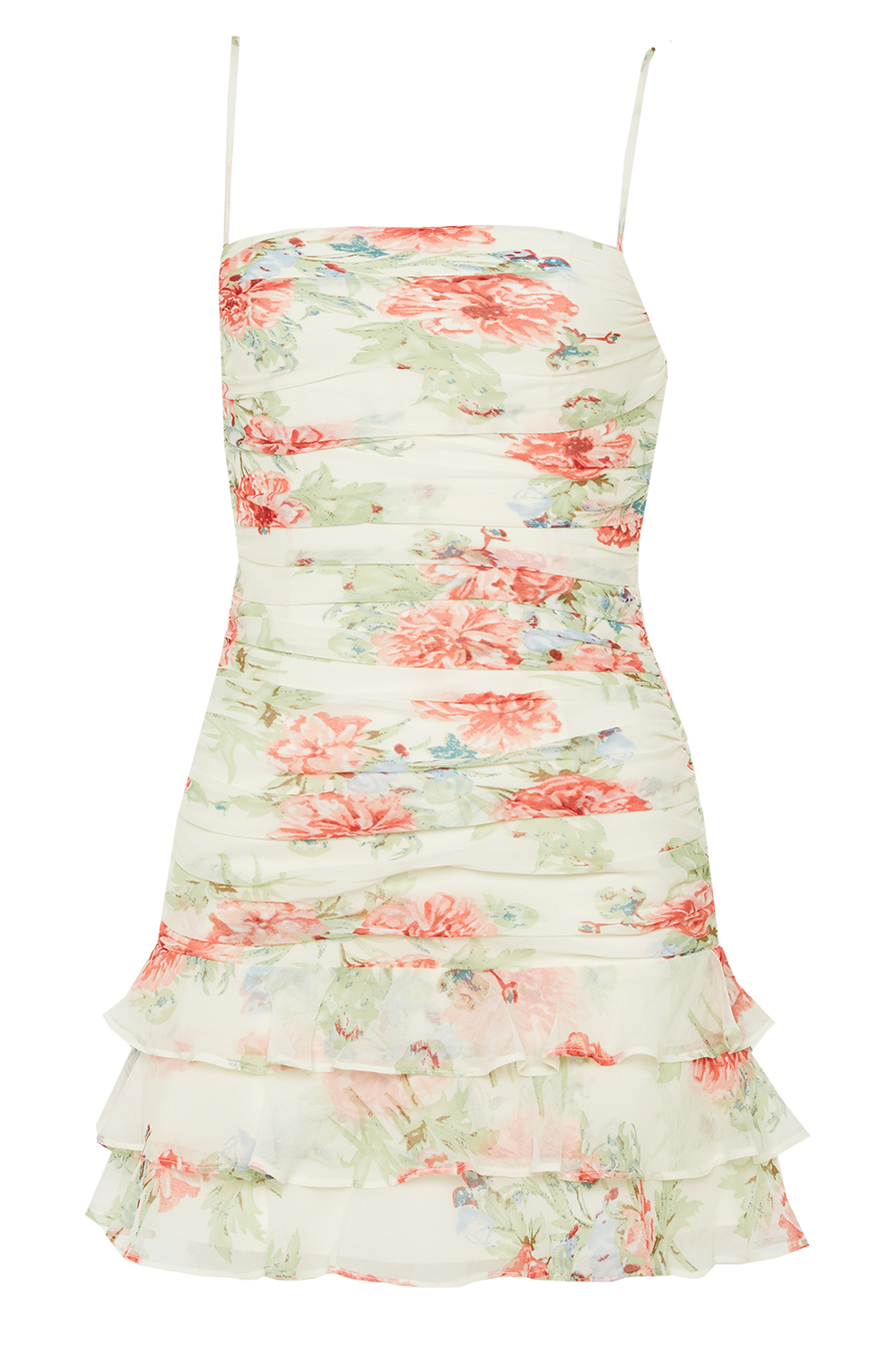 REMI FLORAL DRESS in colour MARSHMALLOW