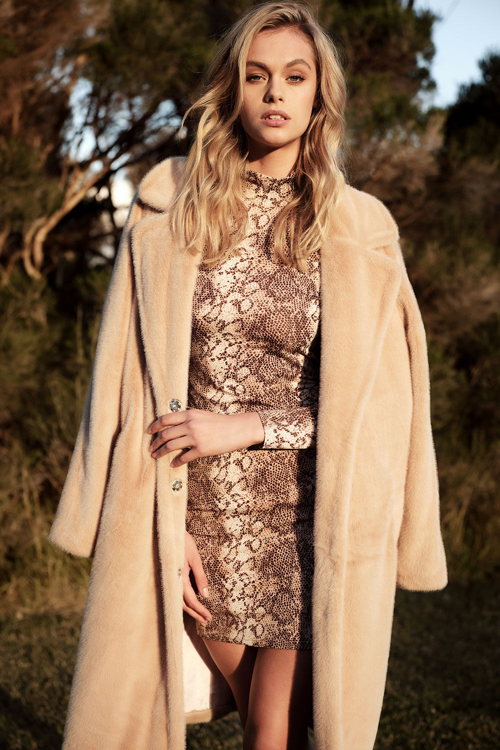 long sleeve snake dress