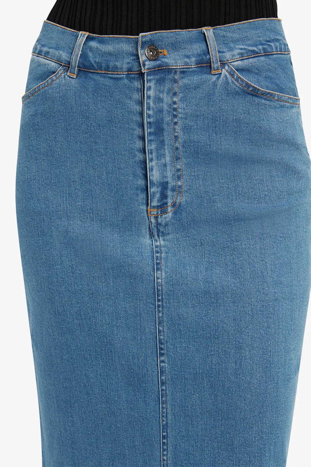 LARENCE DENIM MAXI SKIRT in colour CITADEL