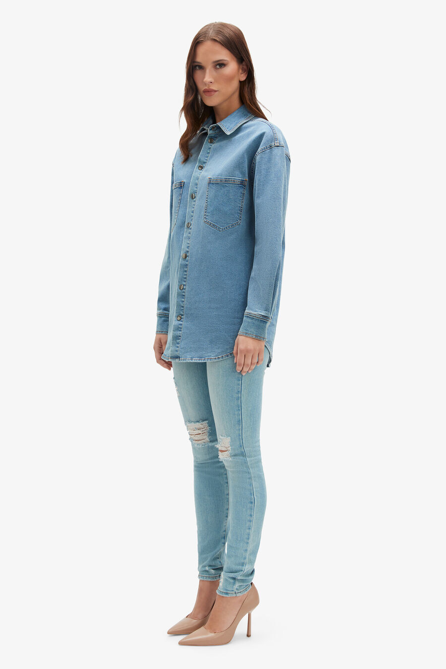 OVERSIZED DENIM SHIRT in colour ACID