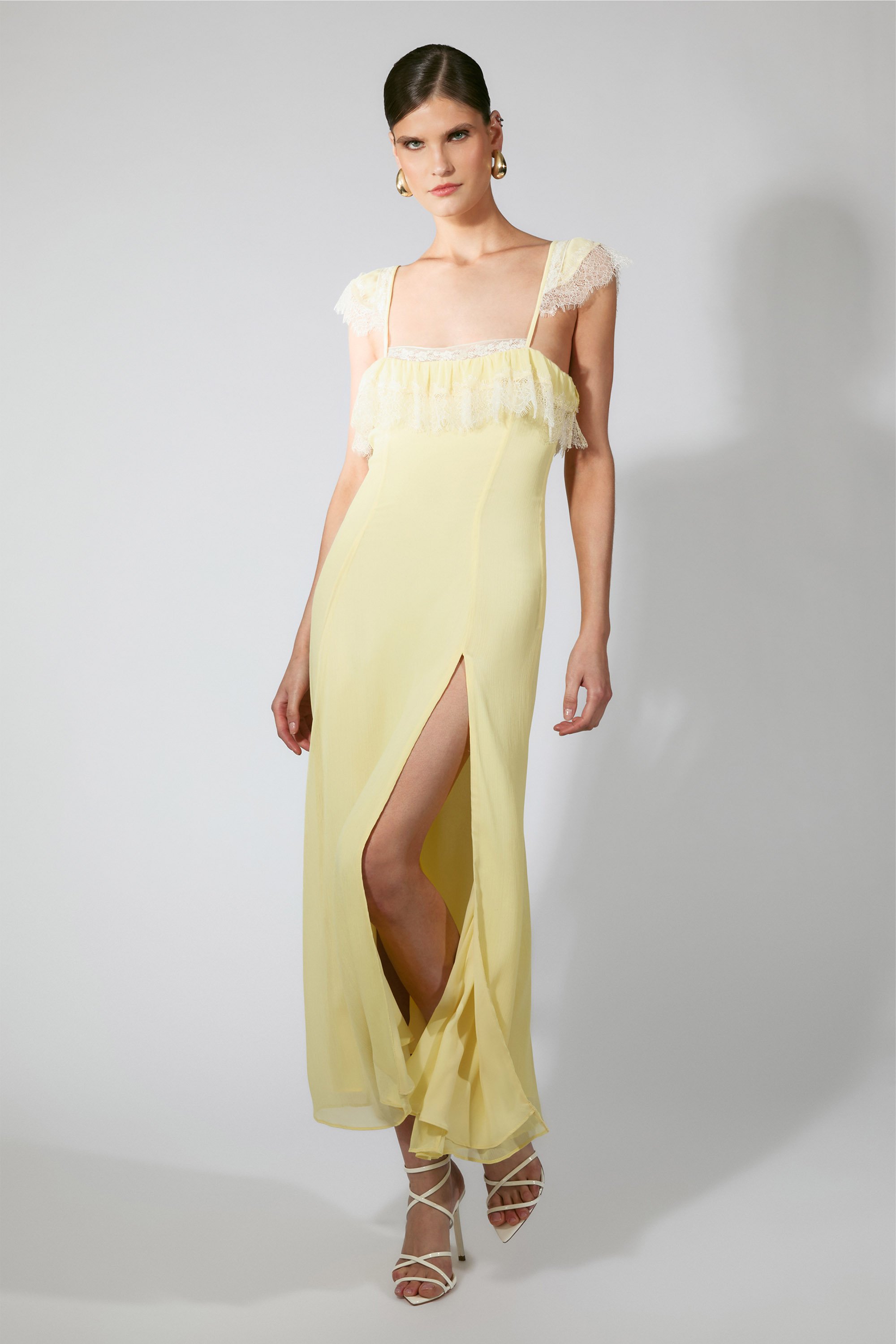 Bardot Arlia Lace Trim Maxi Dress In Multi