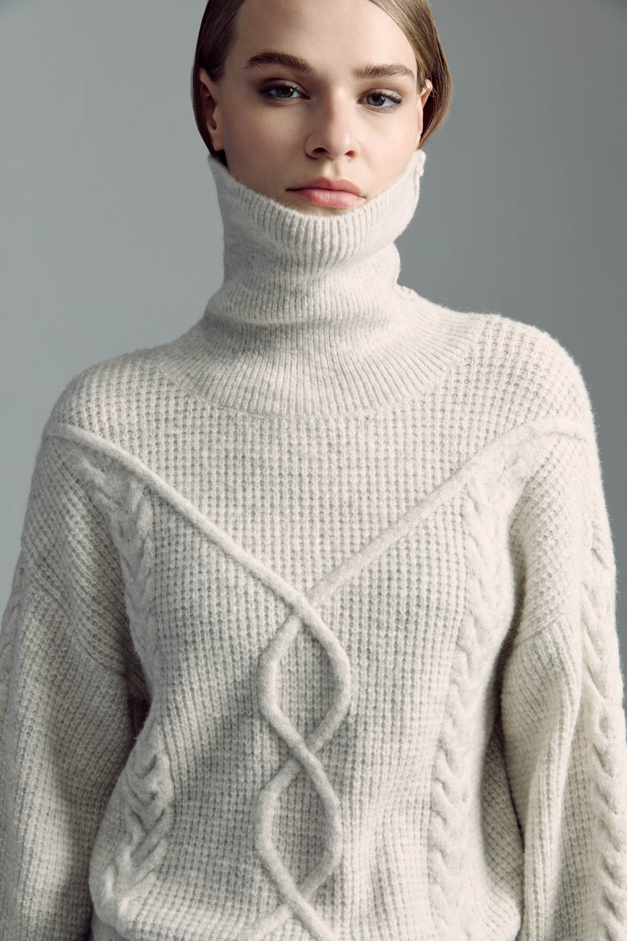 Bardot Maya Cable Knit In Ivory