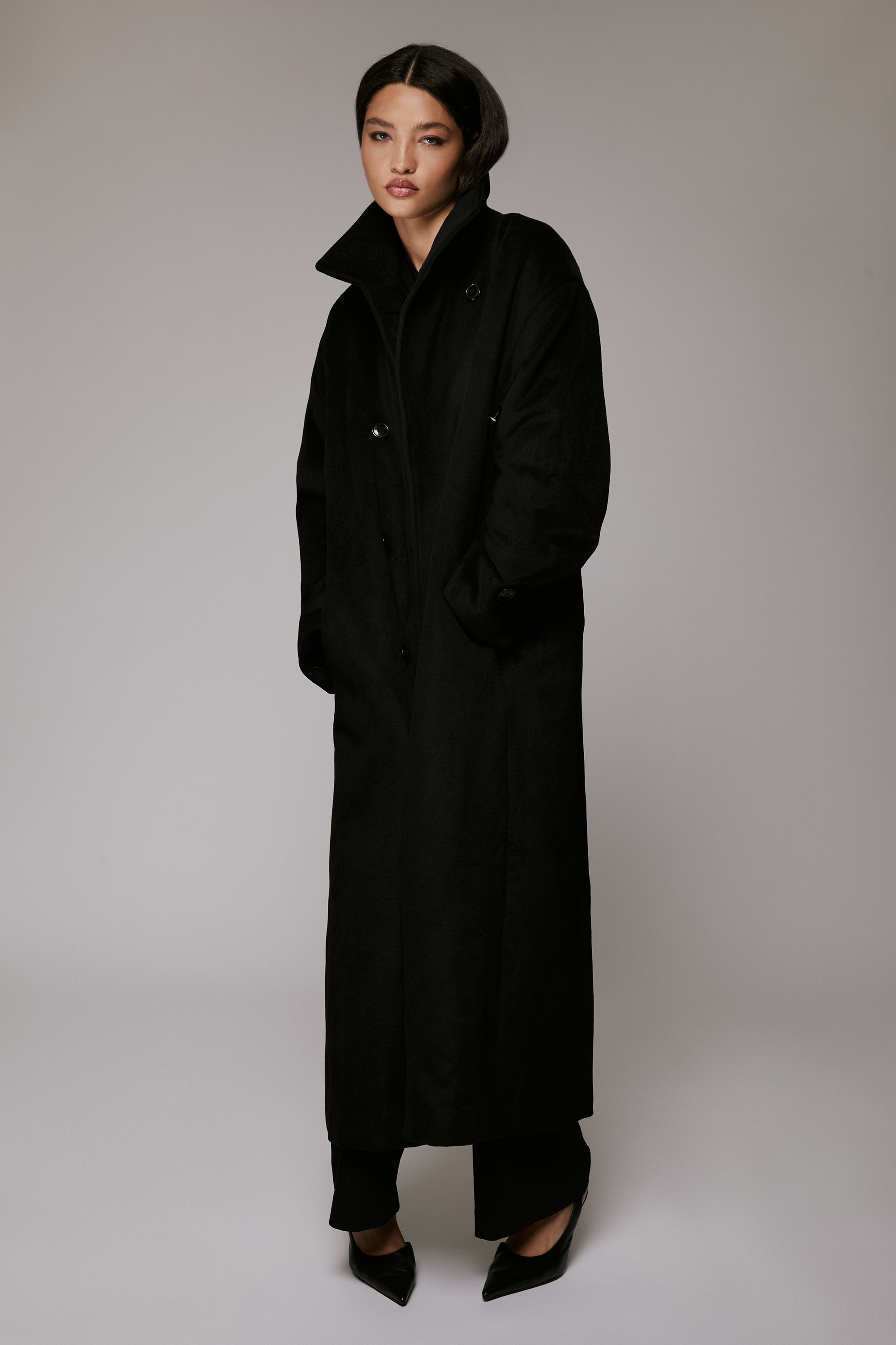 Bardot Enzo Oversized Coat In Black